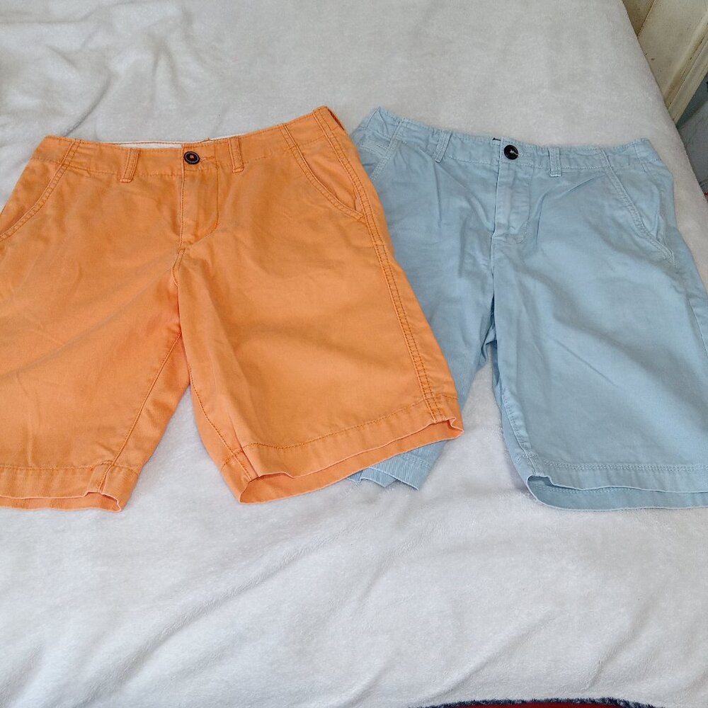 Y2K American Eagle Mens Shorts Lot Size 28 Orange Blue Chino Classic Preppy Golf - Picture 5 of 15